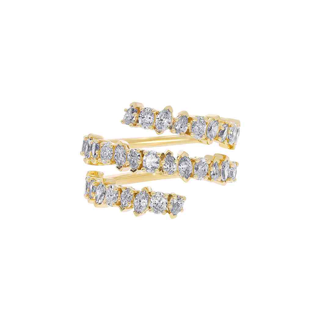 Marquise Pear & Oval Crossover Diamond Ring LR12834A